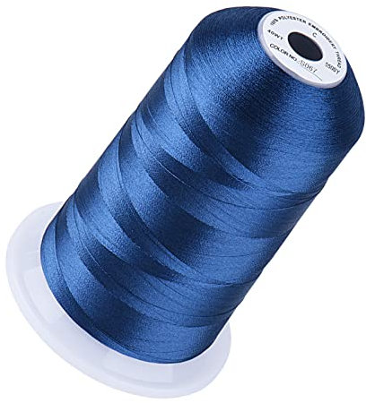Simthread Stickgarn, Marineblau, S067, 40 W, 100 % Polyester, für Brother, Babylock, Janome, Singer, Pfaff, Husqvarna, Bernina-Maschine