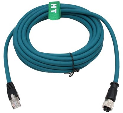HangTon Industrie Ethernet Kabel M12 X-Coded 8 Pin Buchse auf RJ45 Cat-6a 10 Gb/s für Betätigungssensor Profibus Netzwerkautomatisierung 10m PVC