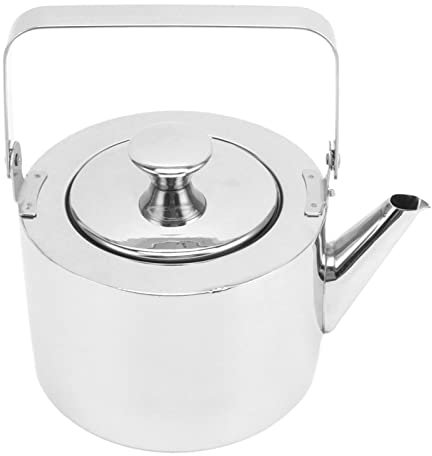 Hervidor de té, Hervidor de té de Acero Inoxidable con Colador Tetera Silbante de Metal Engrosado con Mango Ergonómico para Estufas Eléctricas de Inducción a Gas y Halógenas (Pequeño, 1L)