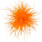 SYSUII Broche en plumes d'autruche naturelle pour femme - Pour mariage, fête, festival - Orange