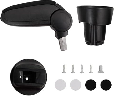 vidaXL Reposabrazos para Coche ABS Negro 13x33x(33-49) cm