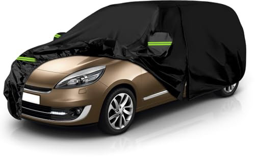 Opaltool Bâche Voiture Exterieur Compatible avec 2004-2022 Grand Scénic, Housse de Protection Voiture Extérieure avec Fermeture à Glissière, Serrure et Bandes Coupe-Vent