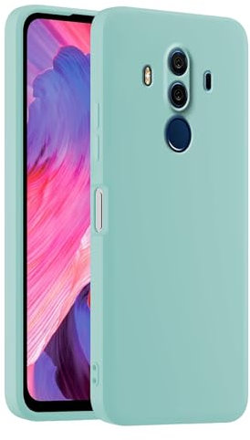 HULLIN Coque de Téléphone en Silicone Colorée, Adaptée à Huawei Mate10 Pro (6) - Cyan Clair