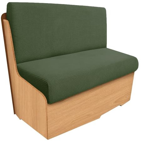 SYLC 2 Stücke Wohnmobil Esstischkissenbezüge Jacquard Ersatzbezüge Für Wohnwagen Bezug Für RV Esstischsitzbezüge Anhänger Überzügen Sofakissen (Olive Green,Set of 1)