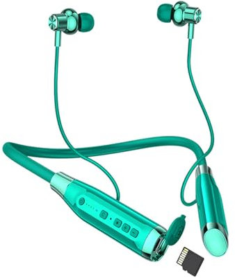 Bluetooth Kopfhörer in Ear Kabellos mit Nackenbügel Wasserdicht Sportkopfhörer mit Mikrofon Magnetisch Wireless Earbuds Headphones Headsets drahtlos Ohrhörer mit Kabel Neckband für Laufen Joggen Sport