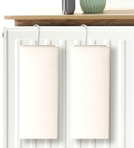 URBNLIVING Ceramic Radiator Hanging Humidifier Home Air Water Moisture Humidity Control Pot Evaporator for Heating DIY Set of 2