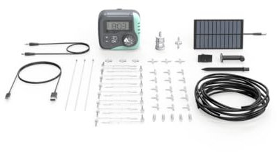 Kit de Riego por Goteo Automático Solar WATER MASTER | Sistema de Riego Automático de 45L/H con Bomba Programable | Batería de 2600mAh | Para Macetas Vacaciones, Balcón, Jardín | Fácil manejo