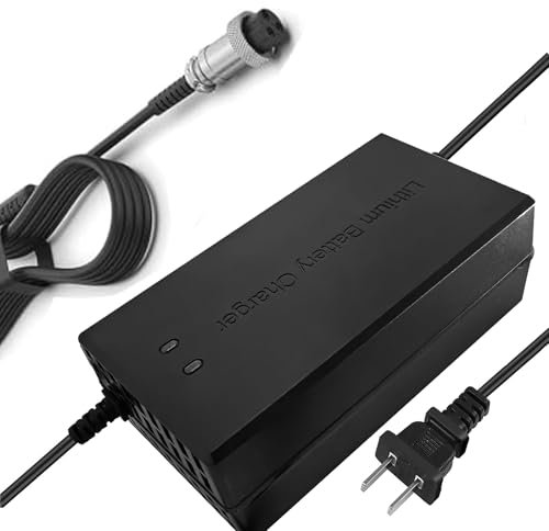 58.8V 5A Smart Fast Electric Scooter Charger for Apollo 52V Phantom, Explore, Ghost, Pro/Yume Y10 52V 14s Lithium Li-ion Battery Gx16-3 pin Standard 3 Prong Plug