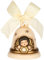THUN, Glocke mit Engel aus Keramik, Kollektion Weihnachtszauber, Limited Edition 2024 zum Sammeln, Geschenkidee für Weihnachten, 7,1 x 7,1 x 7,8 cm, Champagner