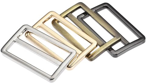 38.6mm(1.52) Flat Metal Slide Strap Adjustable Buckle 4 Colors 4pcs