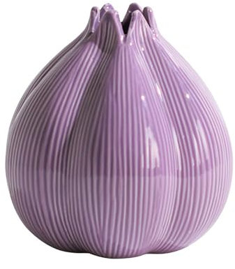 Marooma Keramikvase in Zwiebelform, 13 cm, Lila, Dekorative Blumenvase, Kleine Künstliche Weihnachtsvase, Modernes Tischregal, Heimdekoration für Küche Schlafzimmer Büro Wohnzimmer