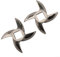 Niceminiwall 2-pack Stainless Steel Meat Grinder Blades, Meat Grinder Meat Slicer Kitchen Replacement Accessories, Cross-shaped Meat Slicer Cutting Board Spare Parts