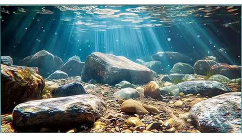Didooou Natural landscape fish tank background, PVC aquarium background | Unique landscape pattern. HD aquarium sticker decor, instantly transforms your glass tank.