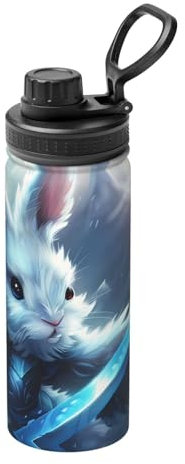 Phayah Bunny Warrior Camping Wandern Trinkflasche, Edelstahl, doppelwandig & vakuumisolierte Wasserflasche