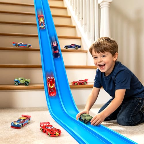 Toyokid Giochi Bambini Bambino Bambina 3 4 5 6 7 8 Anni, Pista Macchinine Arrotolabile Regalo Bambino 3-8 Anni Piste Macchinine per Bambini Giocattoli Bambino 3-8 Anni Regali Compleanno Bambini