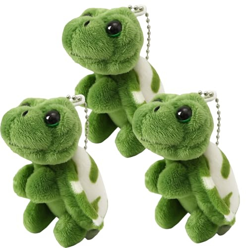 Qnvyw 3er Set Schlüsselanhänger Schildkröte - Niedliche Schildkröten Anhänger für Erwachsene - Kuscheliger Rucksack Anhänger - Auto Deko & Geschenk Idee