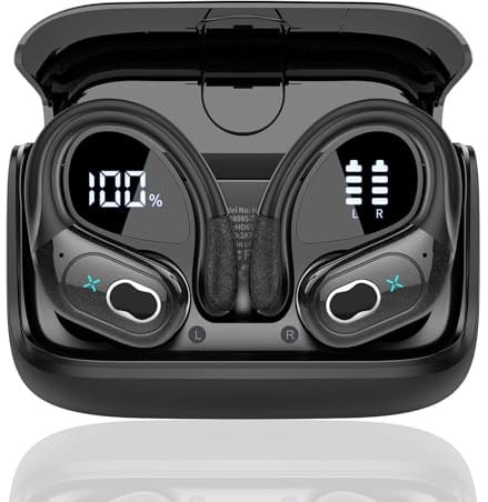 AI Kopfhörer Übersetzer, 3-in-1Bluetooth 5.4 Echtzeit Sprachübersetzer Kopfhörer 164 Sprachen mit App, 75Std Übersetzer Ohrhörer mit Ohrhaken und ENC Mic, 6 Übersetzungsmodi für Business, Tiefschwarz