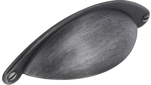 SIRO Möbelgriff Gerlingen, Modern, Druckguss eisenfarbig gebürstet matt, 104 mm x 25 mm x 32 mm, LA 64 mm, 1761-103ZN75