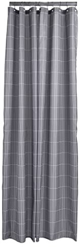 Zone Denmark Tiles Duschvorhang 180x200 cm, Hochwertiger Vorhang fürs Bad, aus Polyester, Schnelltrocknend, Waschbar, Slate Grey (Grau)