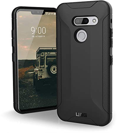 Urban Armor Gear Scout Hülle für das LG G8 ThinQ Handyhülle nach US-Militärstandard (Verstärkte Ecken, Sturzfest, Vergrößerte Tasten) - schwarz
