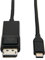 Eaton USB C to DisplayPort Cable Adapter (M/Thunderbolt 3 DisplayPort Cable Adapter, Gen 1, Locking Connector, 4K DP @ 60 Hz, 4: Black, 3 Feet / 0.9 Meters (U444-003-DP-BE)