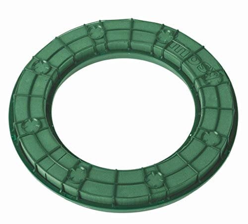 Steckmasse-Kranz m. Gitter + Kerzenhalter, 35 cm Durchm, Ring, Blumen-Gestecke, Frischblumen, Steckschaum, Steckmoos, rund
