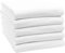 ZOLLNER 5er Set Badetücher, Badehandtücher, 100x150 cm, Baumwolle, weiß