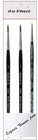 Pinceau Raphael Series 8404,kolinsky Rouge Sable Pinceau,Set 2pcs,Taille 1, 1. (Raphael France) + 1 Mini 1570