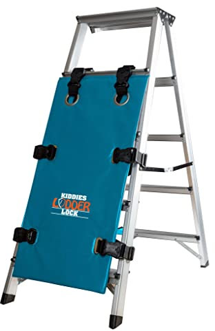 Kiddies Ladder Lock, Bunk Bed Ladder Cover, Ladder Cover, Ladder Guard, Ladder Lock, Prevents Access to ladders (Blue)