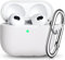 R-fun Kompatibel mit AirPods 3. Generation 2021 Ladecase-Abdeckung, Weiche Silikon-Schutzhülle Kompatibel mit Apple Airpod 3 Gen mit Schlüsselanhänger,Weiß