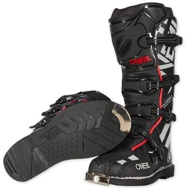 O'NEAL | Stivali Motocross | MX Enduro | Protezione suola in metallo, fibbie facilmente regolabili | TRIBUTE Boot SQUADRON V.21 | Adulto | Nero/Grigio | Taglia 39/7