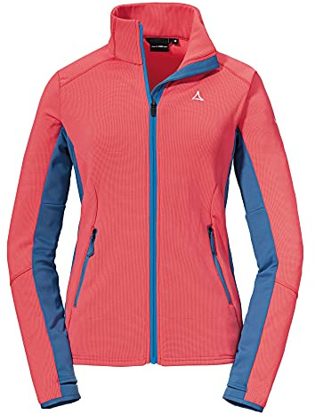 Schöffel Damen Fleece Jacket Lodron L, atmungsaktive Fleecejacke aus 4-Wege-Stretch, Funktionsjacke mit Body-Mapping Technologie und Original ÖSV Logos, geranium, 36