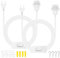 PLCatis E27 Lampenfassung 2 Stück E27 Fassung mit 6M kabel Netzkabel Schraubring Schalter und Stecker für Deckenlampen, Hängelampen, Stehlampen, Lampenaufhängung, Ideal für DIY-Projekte, weiß