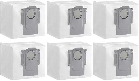 6 Stück Staubbeutel Zubehörset für Roborock Q7/T8/ S8/ S7 MAXV Ultra / Q7 MAX / Q7 MAX+ Staubsauger Ersatzteile Zubehör, 3L großer Kapazität Absaugstation Ersatzbeutel Ersatzteile