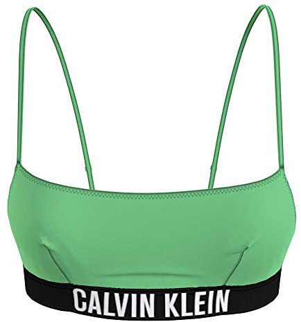 Calvin Klein Top Bikini a Bralette Donna Imbottito, Verde (Ultra Green), M