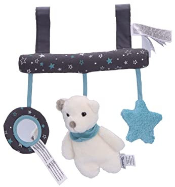Sterntaler Baby Unisex Spielzeug Aufhängen Spielzeug zum Aufhängen Eisbär Elia - Spielzeug-Hängenetz, Mobile - dunkelgrau, Eisengrau