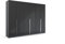 Rauch Möbel Glamour by Quadra Spin Armoire à Portes pivotantes Gris/Gris Brillant 6 pièces avec 3 tringles à vêtements, 3 étagères, 271 x 210 x 54 cm