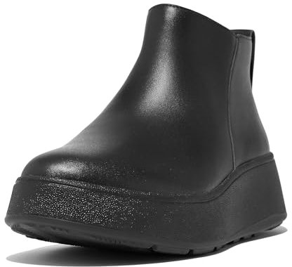 Fitflop Women's F-Mode Leather Ankle Boot, Black, 7 UK
