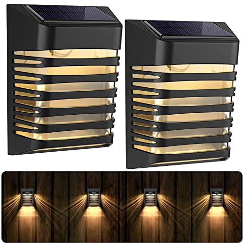 Solarleuchten Garten,AYCLIF Solarleuchten für Außen LED 2 Modus Wasserdicht Solarbetriebene Garten Lichter,Gartendekoration Wandmontage Solar Gartenleuchten für Terrasse,Hof,Weg,Pool, Veranda(6 Pack)