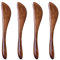 Butter Spatula Japanese Style Vintage Jam Spatula Kid Safe Handmade Wooden for Bread,Face-pack Cheese Spreader(4 pcs)