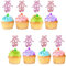 ROSTYAKZ 24pcs Ballet Cupcake Toppers, Ballet Shoes Cupcake Toppers, Pink Glitter Ballerina Cake Decoration for Girl, Ballet Themed Baby Shower/Birthday Party Supplies