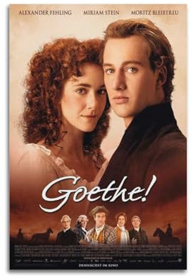 VZRSQZK Filmposter The Sorrows of Young Goethe, dekoratives Gemälde, Leinwand, Wandposter und Kunstdruck, moderne Familienschlafzimmer-Dekoration, Poster, 40 x 60 cm