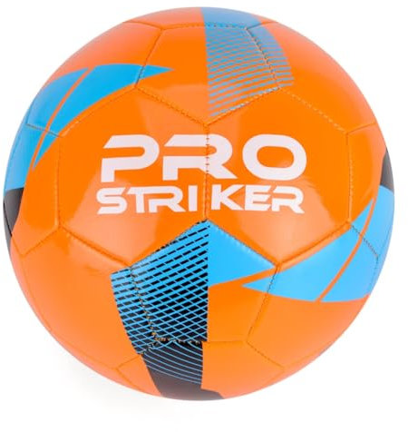 Pro Striker Size 2 Football, Training Soccer Ball for Kids, Youth & Adults, Durable PVC Match Practice Ball, Orange