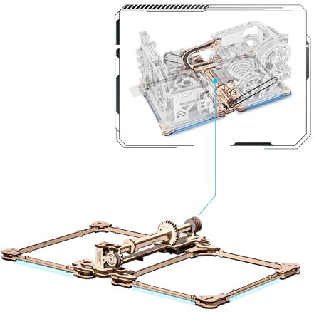 ROWOOD Marble Run Accessories for Connecting LGA01 NIGHT CITY to LGC01 MARBLE SPACEPORT 3D Puzzle Wooden Model Kits with LED