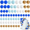 Bouiexye 75 Pieces Cake Balls Topper Decorations Foam Cupcake Topper Mini Balloon Cake Topper Balls Cake Picks for Cake Deco Birthday Party Wedding（Dark Blue,Blue, Gold, White）