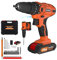 21V Akku-Bohrschrauber-Set mit 1500mAh-Akku und Ladegerät, Akkubohrmaschine mit variabler Drehzahl Akku-Bohrmaschine mit 25 + 1 Drehmomenteinstellung für Heimwerkerprojekte im Hausgarten, Orange