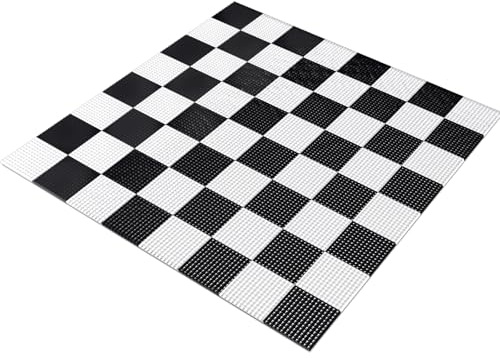 Yuxung 7.9*7.9ft Giant Chess Game Board Plastic Chess Game Mat for Outdoor Yard Lawn Games, Compatible with 25 Inch 37 Inch 49 Inch Giant Chess Sets and 10 Inch Giant Checkers, Chess Not Included