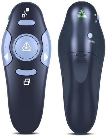 GOUYESHO Wireless Presenter Powerpoint Fernbedienung, kabelloser Presenter für PowerPoint-Präsentations-Fernbedienung, RF 2,4 GHz USB für Computer/Laptop/Mac/Keynote