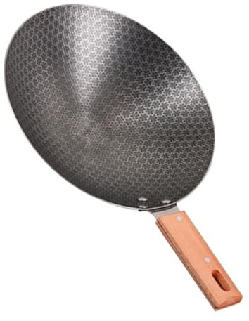 TINEASUR Kleiner Outdoor Wok Mit Holzgriff Hochtemperaturbeständiger Edelstahl Für Gasherde Camping Und Gesunde Küche Einfach Zu Reinigen Langlebig Und Vielseitig Einsetzbar
