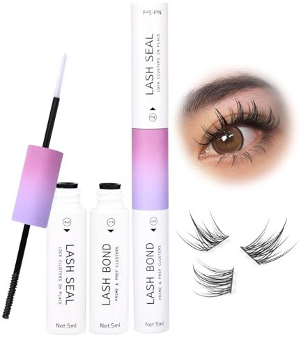 Lash Bond and Seal for DIY Eyelash Extensions Lash Glue Strong Hold Eyelash Glue and Sealant Waterproof Long Lasting Eyelash Bond for Individual Lashes